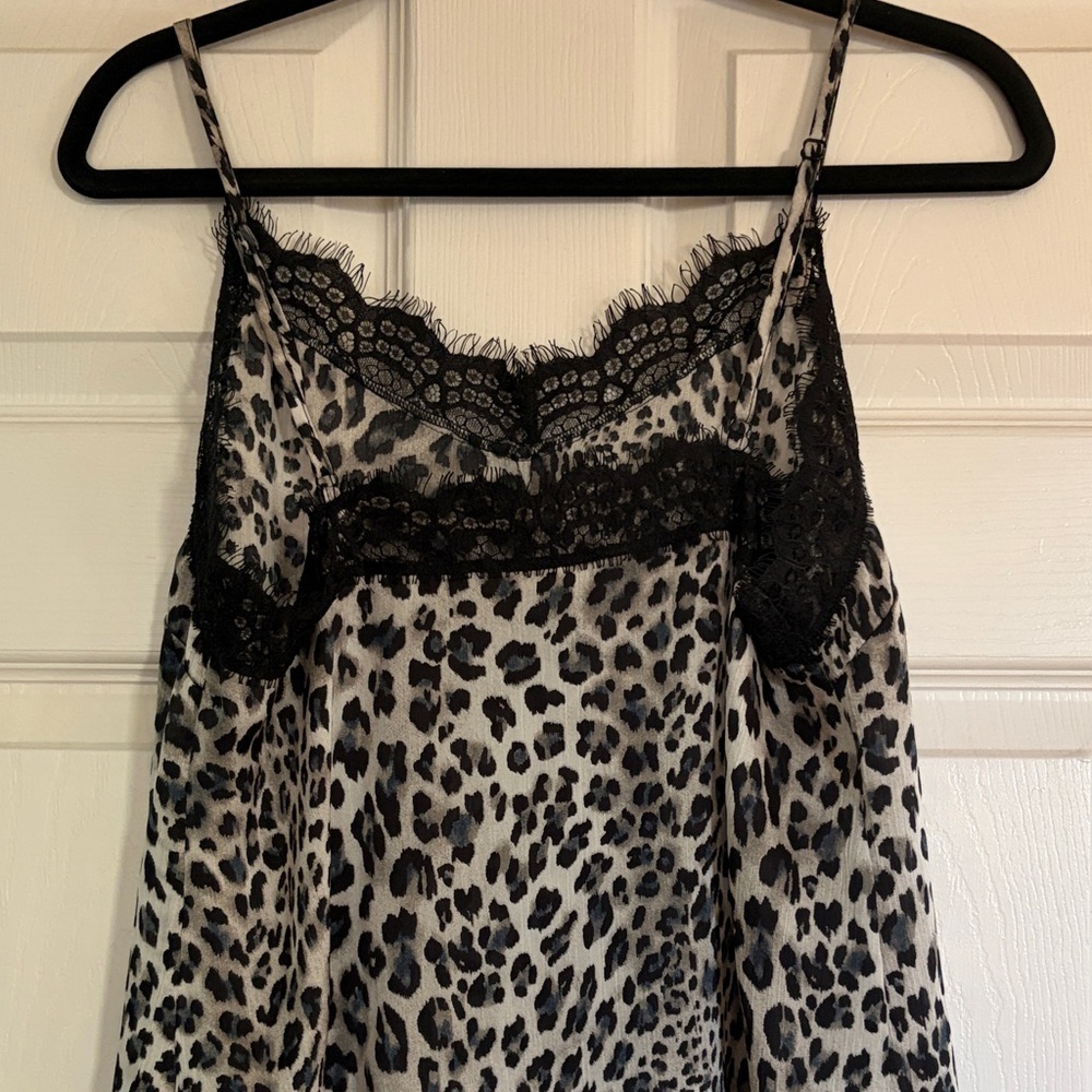 Mad For Love Leopard Print Lace Trim Cami Top | EUC | Sz L - Picture 5 of 5